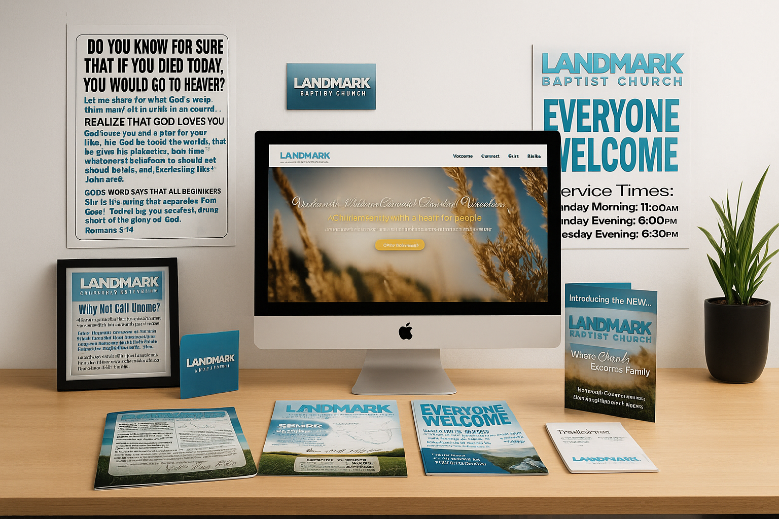 Landmark Baptist Woodruff — Church media system with sermon uploads, transcripts, member alerts, and resource library